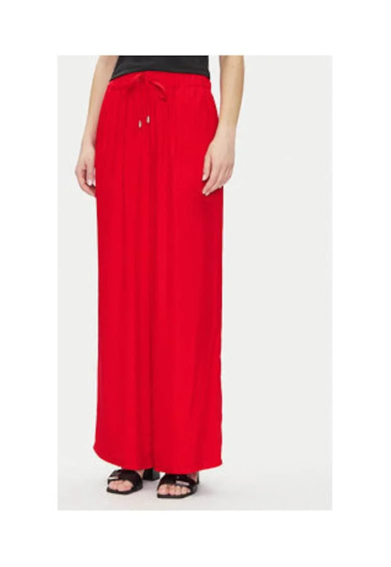 Pantaloni din tesatura pentru femei,  Rosu, 100% viscoza, 6