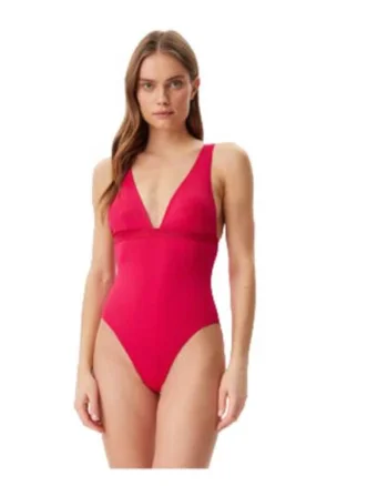 Costum de baie dama,  roz, 72% nylon reciclat, 28% elastan,