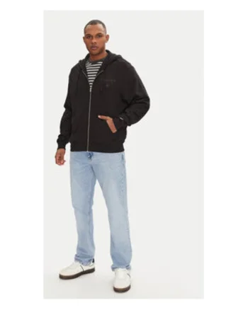 Hanorac barbati,  negru, 100% bumbac,