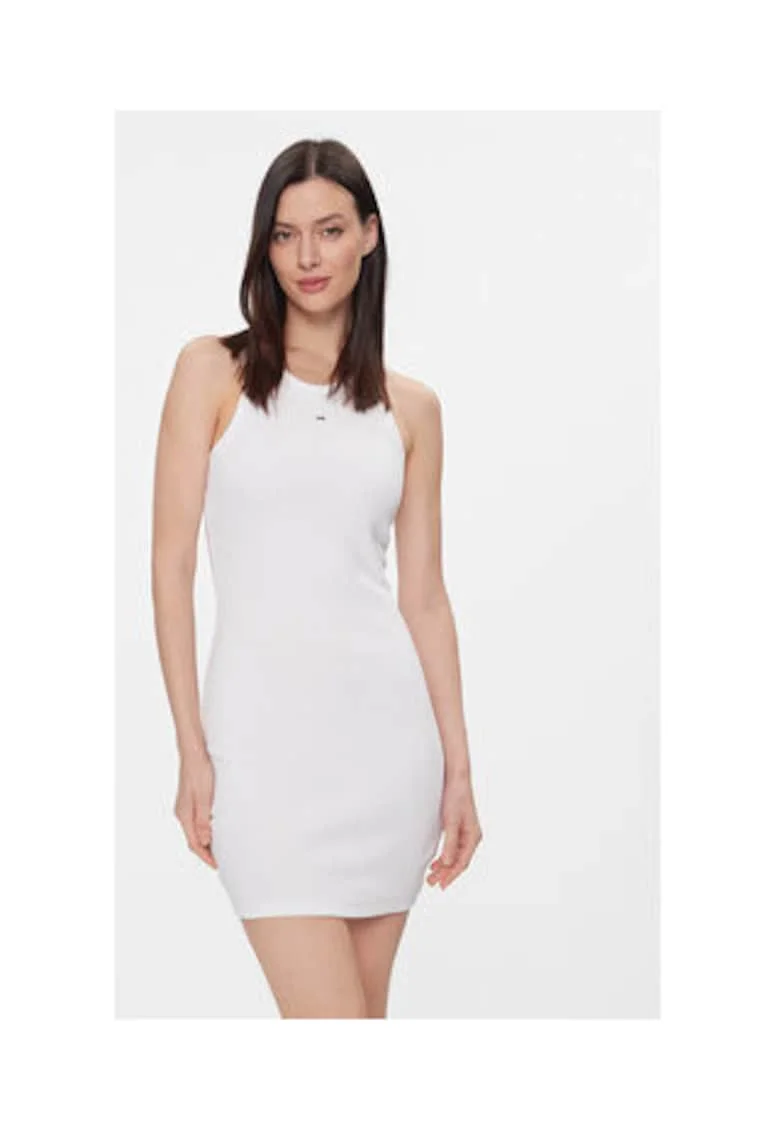 Rochie de vara,  Alb, 95% bumbac, 5% elastan