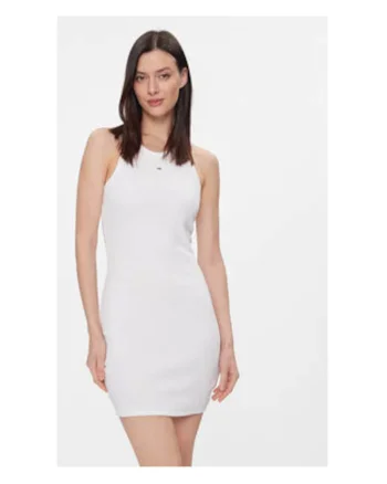 Rochie de vara,  Alb, 95% bumbac, 5% elastan