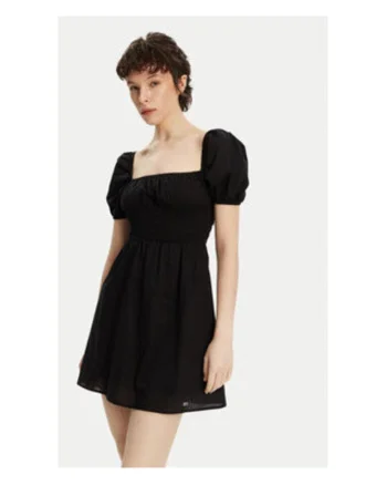 Rochie de vara,  negru, 50% bumbac organic, 50% bumbac