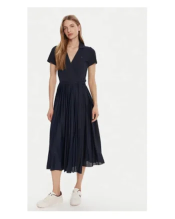 Rochie casual Dama,  bleumarin, 100% poliester reciclat