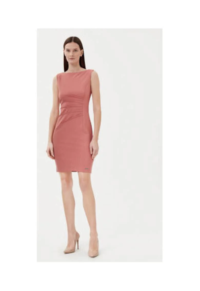 Rochie de cocktail Dama,  roz, 66% poliester, 30% poliester reciclat, 4% elastan,