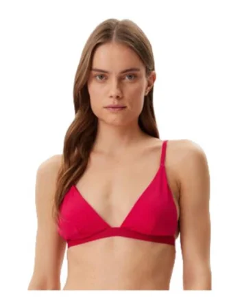 Top de baie dama,  roz, 72% nylon reciclat, 28% elastan,