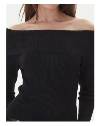 Pulover Dama,  Negru, 63% viscoza, 37% poliamida, OS