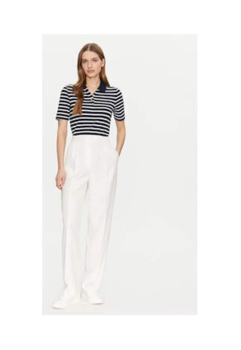 Tricou Polo de dama,  bleumarin, 96% bumbac, 4% elastan,