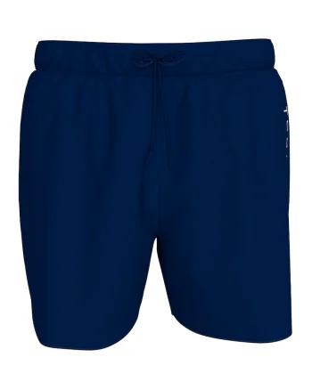 Pantaloni scurti de baie cu talie ajustabila, Albastru indigo