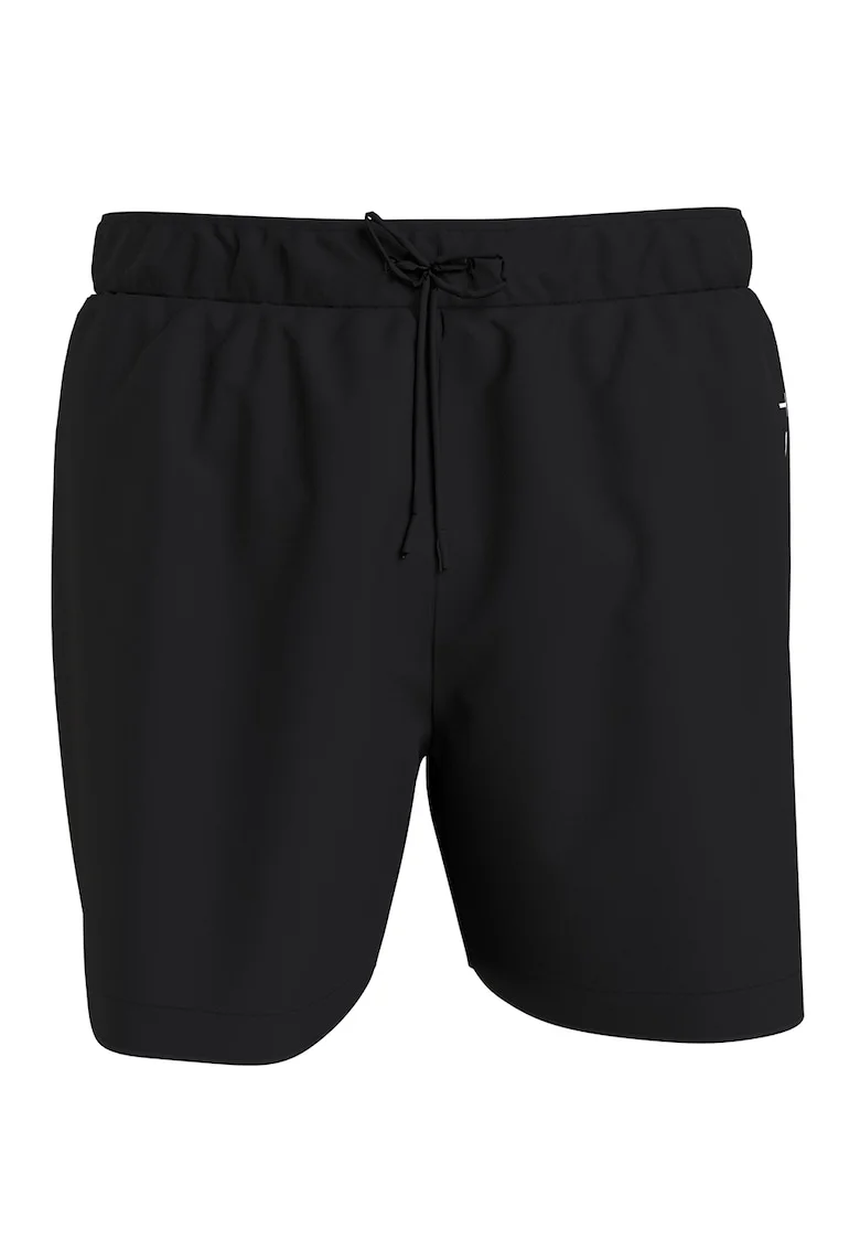 Pantaloni scurti de baie cu talie ajustabila, Negru