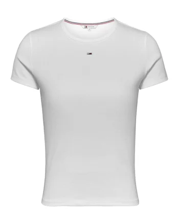 Tricou slim fit striat, Alb