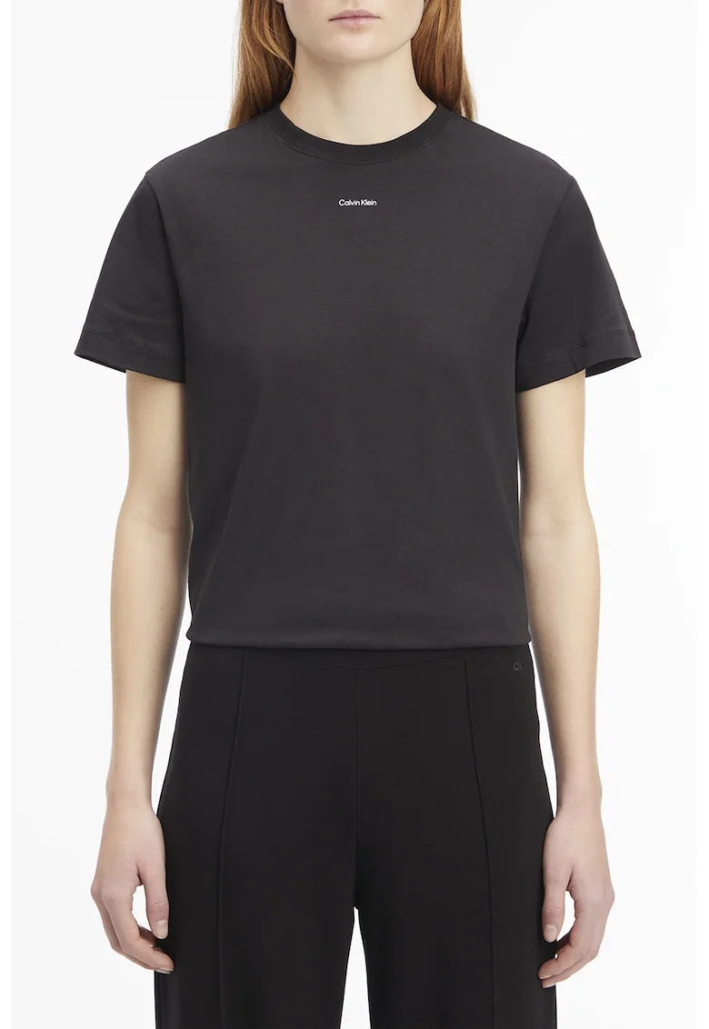 Tricou cu logo, Negru