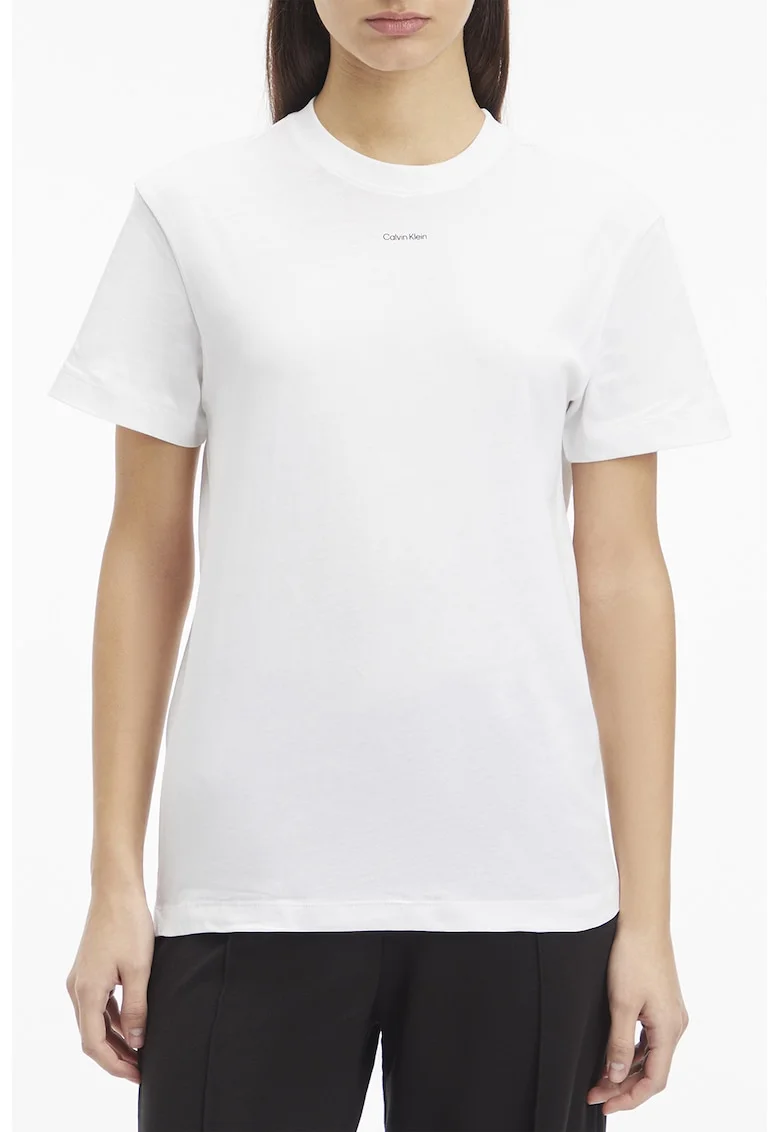Tricou cu logo, Alb