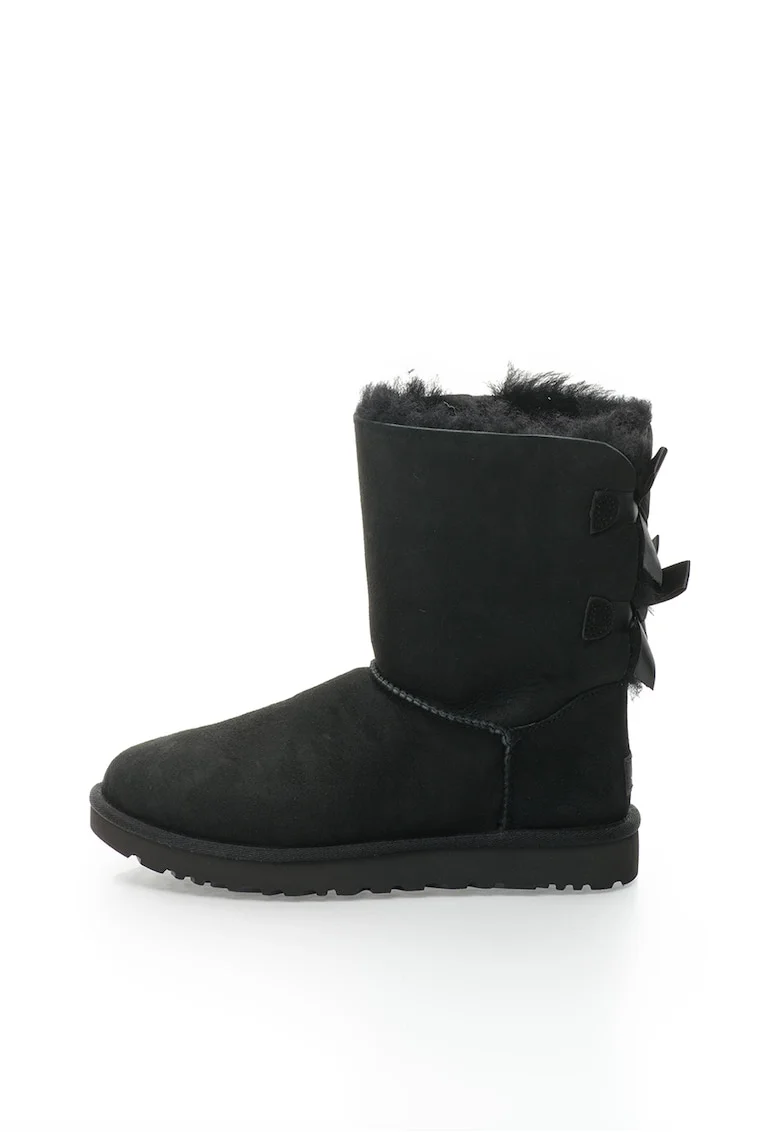 Ghete negre din piele intoarsa fara inchidere Bailey