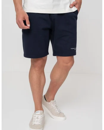 Pantaloni scurti cu logo si buzunare laterale, Albastru ultramarin