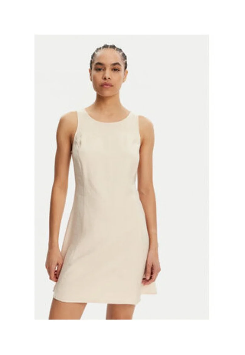Rochie Dama,  bej, 93% viscoza, 7% poliester, Bej