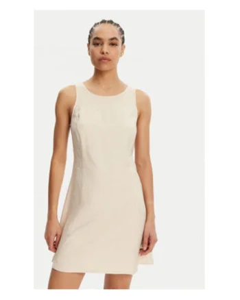 Rochie Dama,  bej, 93% viscoza, 7% poliester, Bej