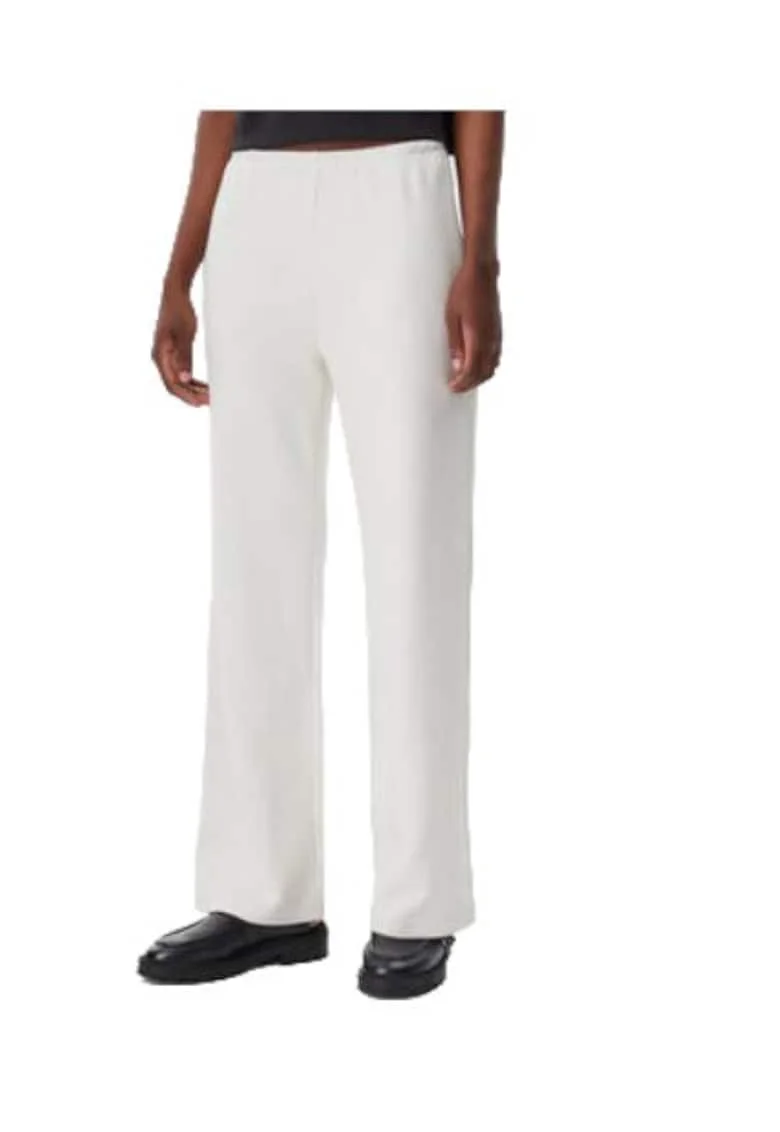 Pantaloni dama,  Ecru, viscoza, bumbac, elastan, Ecru