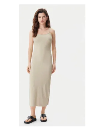 Rochie de vara,  bej, 94% poliamida reciclata, 6% elastan, Bej