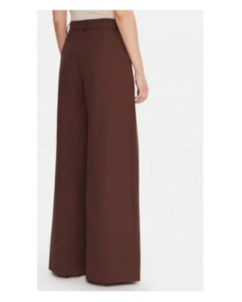 Pantaloni de stofa Dama,  Maro, 90% poliester, 10% elastan,