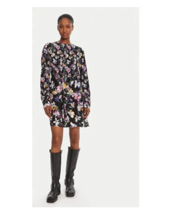 Rochie casual Dama,  negru, 100% viscoza