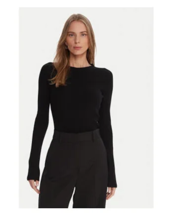 Pulover dama,  Negru, 63% viscoza, 37% poliamida,