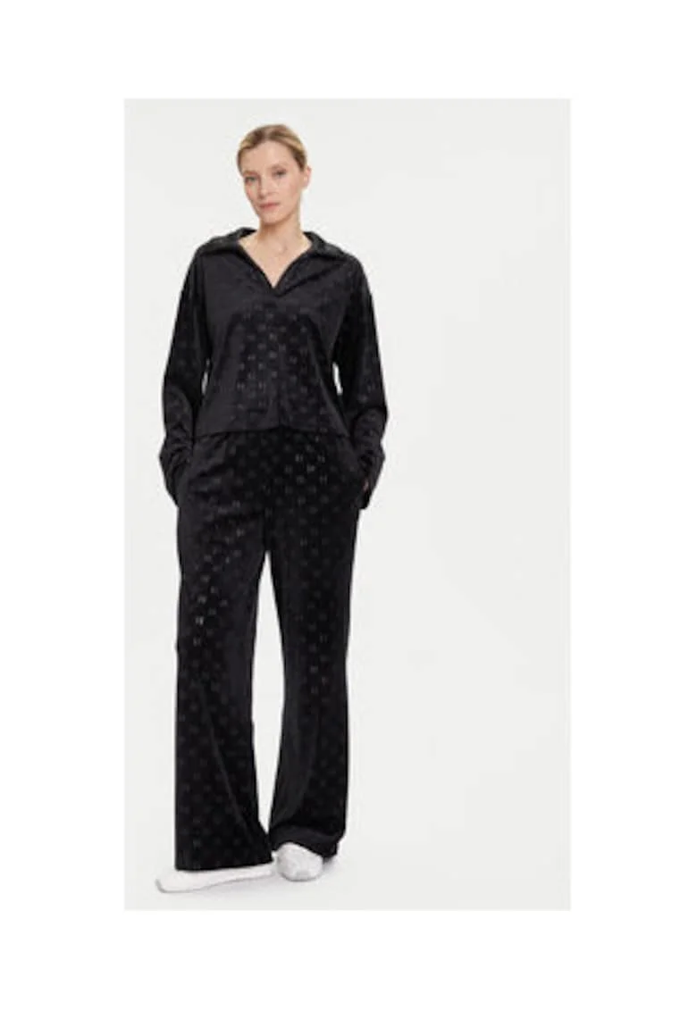 Pantaloni dama,  poliester, negru,