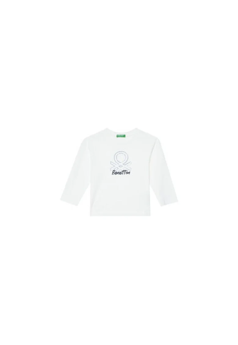 Bluza copii,  alb, 100% bumbac organic,
