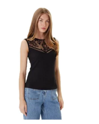 Tricou dama,  poliester/viscoza/elastan, negru