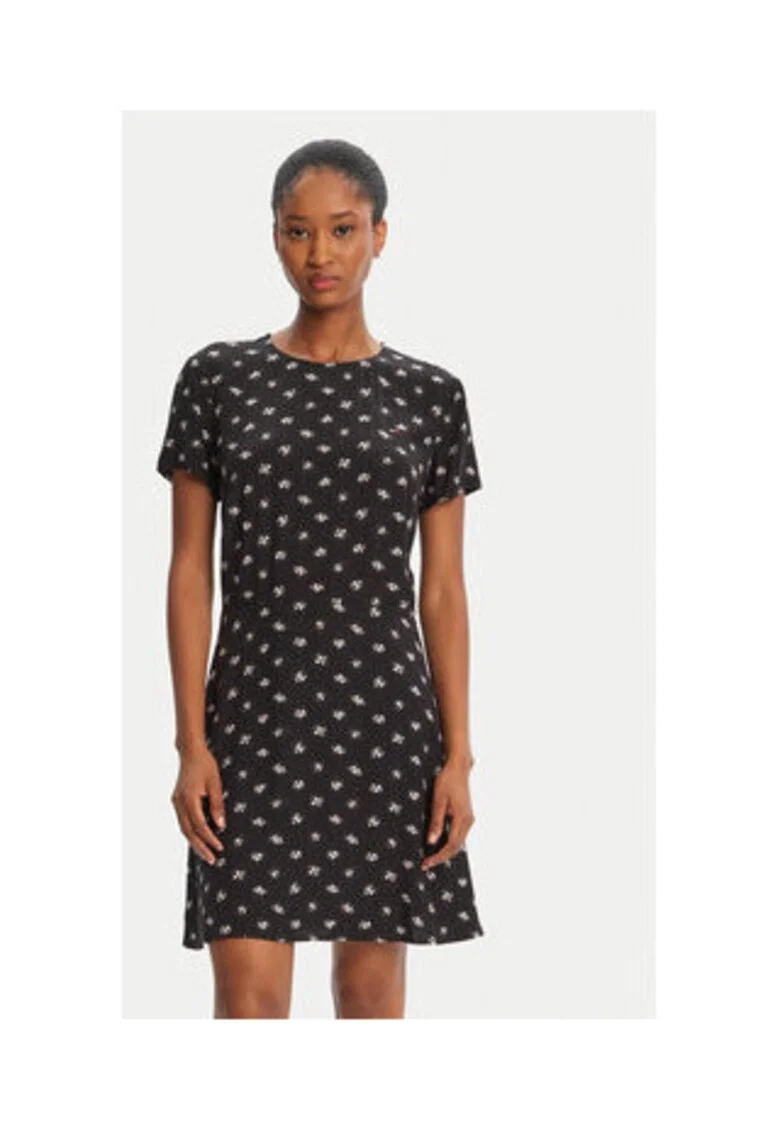 Rochie casual Dama,  Negru, 100% viscoza,