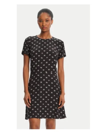 Rochie casual Dama,  Negru, 100% viscoza,
