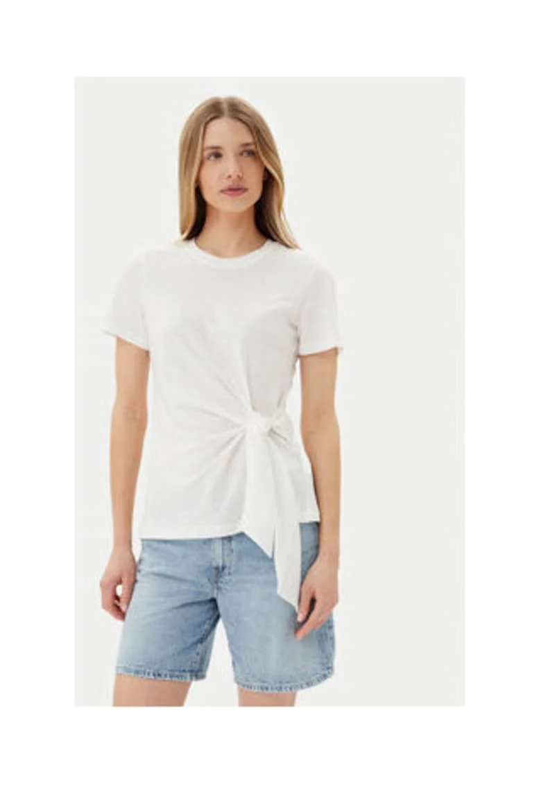 Tricou dama,  Ecru, 100% bumbac,