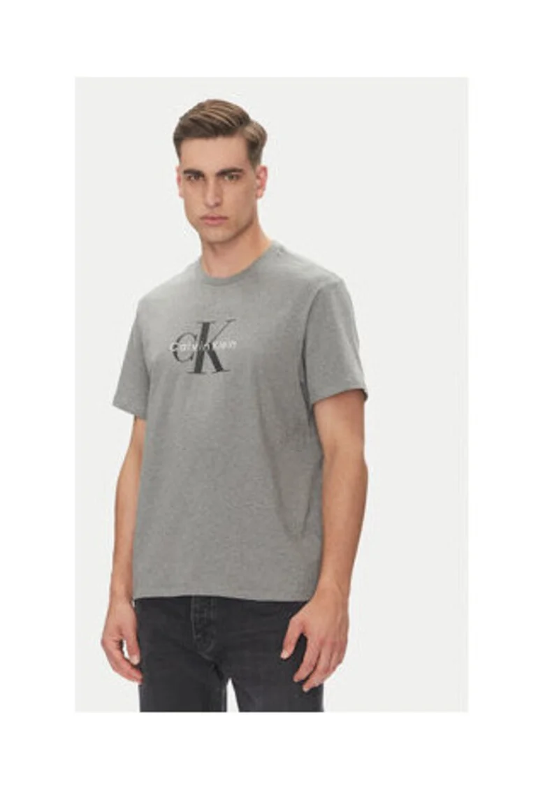 Tricou barbati,  gri, 100% bumbac,