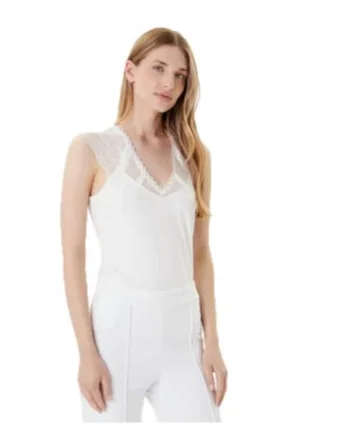 Tricou dama,  poliamida/viscoza/elastan, alb