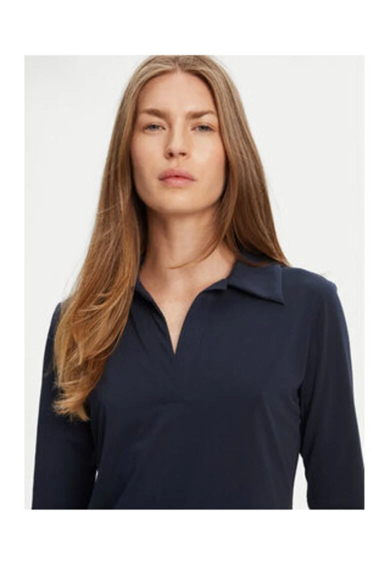 polo de dama,  Bleumarin, 80% poliester, 20% elastan