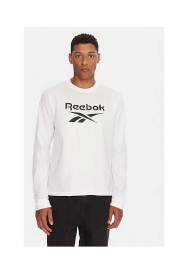 Bluza pentru barbati,  cu maneca lunga, bumbac, alb,