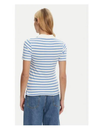 Polo Dama,  Albastru deschis, bumbac,