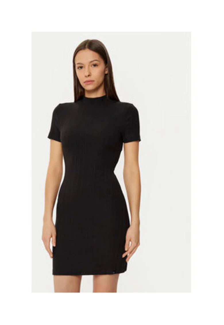 Rochie  negru, rayon/poliester/nylon/elastan,, Negru