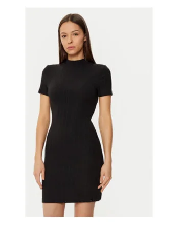 Rochie  negru, rayon/poliester/nylon/elastan,, Negru