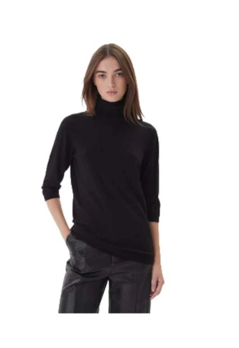 Pulover dama,  poliamida/viscoza, negru,