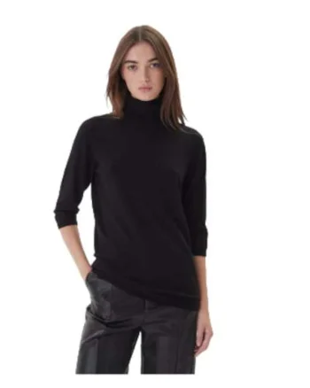 Pulover dama,  poliamida/viscoza, negru,
