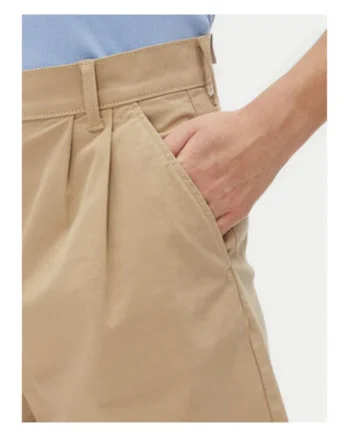 Pantaloni scurti din  Bej, 96% bumbac organic, 4% elastan - 65874