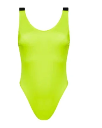 Costum de baie dama,  verde, poliester reciclat/elastan