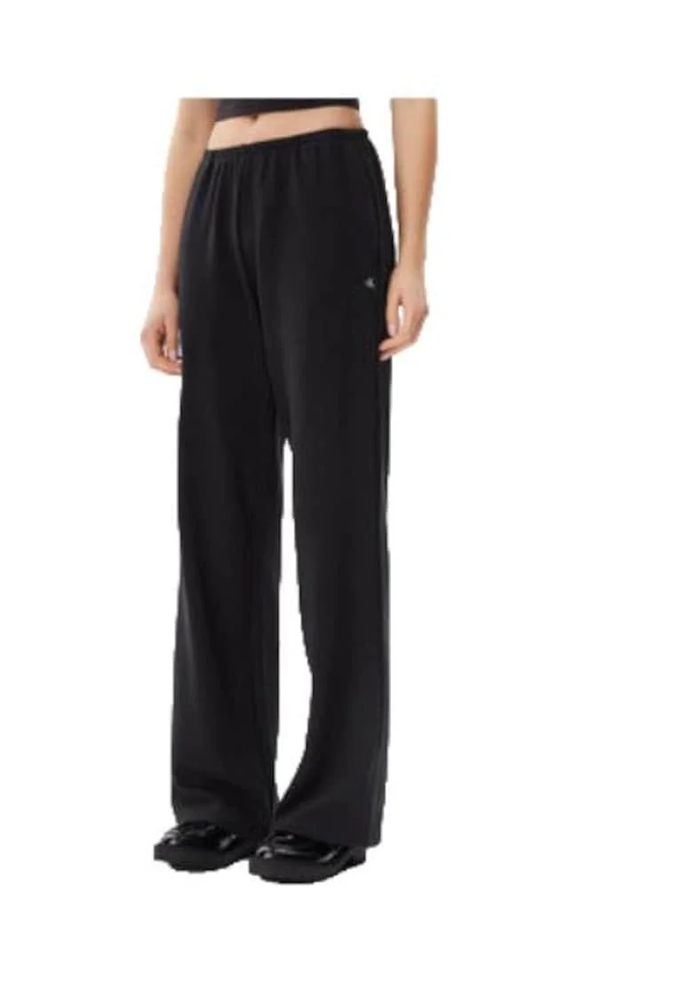 Pantaloni dama,  negru, viscoza, bumbac, elastan,