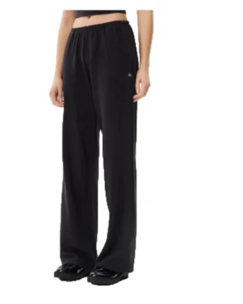 Pantaloni dama,  negru, viscoza, bumbac, elastan,