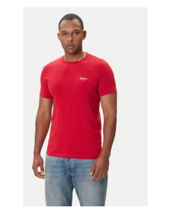 Tricou barbati,  rosu, bumbac si elastan