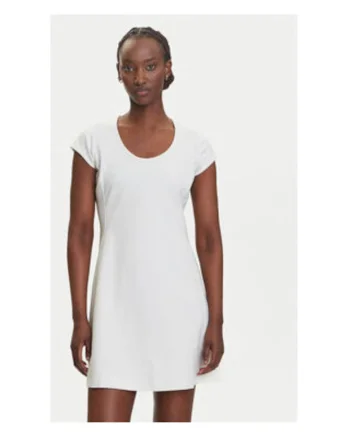 Rochie Dama,  Alb, 66% viscoza, 30% poliamida, 4% elastan, Alb