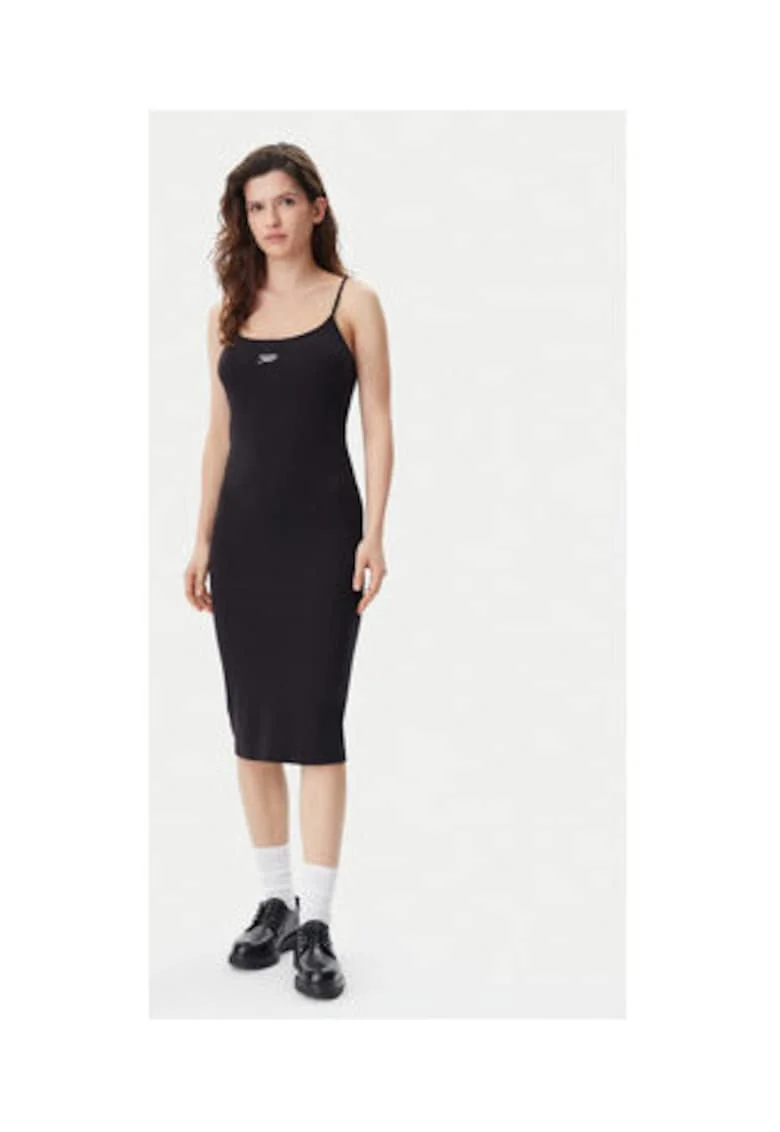 Rochie de vara,  negru, bumbac-elastan,