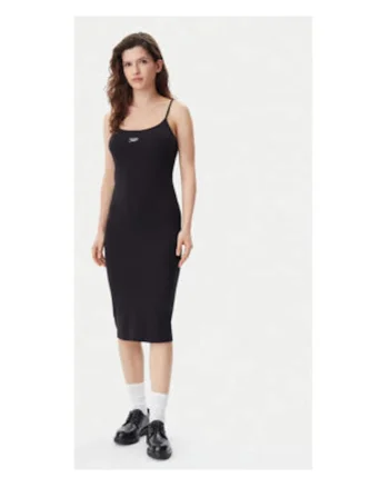 Rochie de vara,  negru, bumbac-elastan,