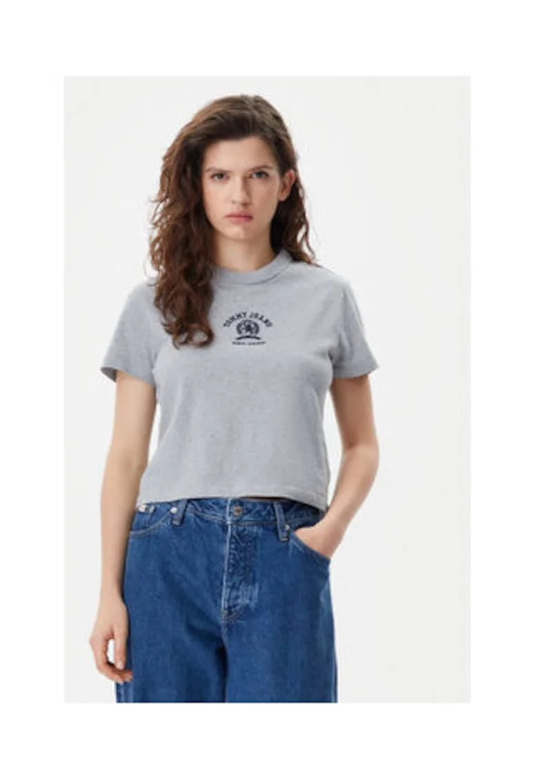 Tricou pentru femei,  bumbac, gri,