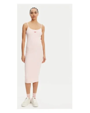 Rochie de vara Dama,  roz, bumbac-elastan